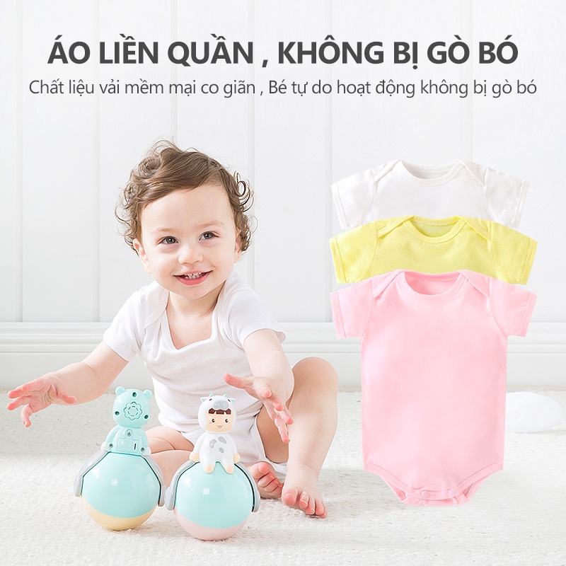 [Einmilk.ân ninh] Áo em bé liên quần ôm mông body chip , 100% vải cotton, vải mềm mại ROM21