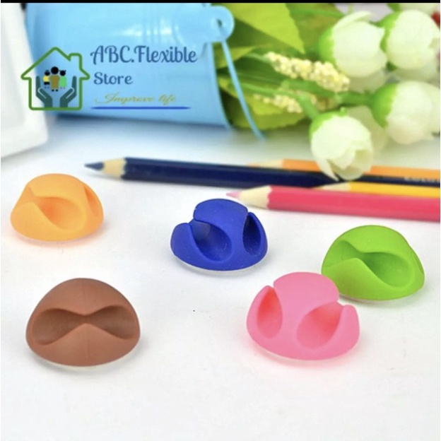 [KHUYẾN MẠI] Kẹp cao su giữ dây cáp/tai nghe gọn gàng tiện lợi