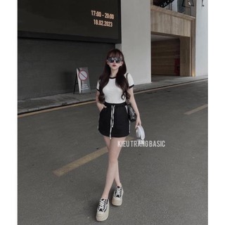bán sỉ KBKN Sét áo pull tăm chân váy đen