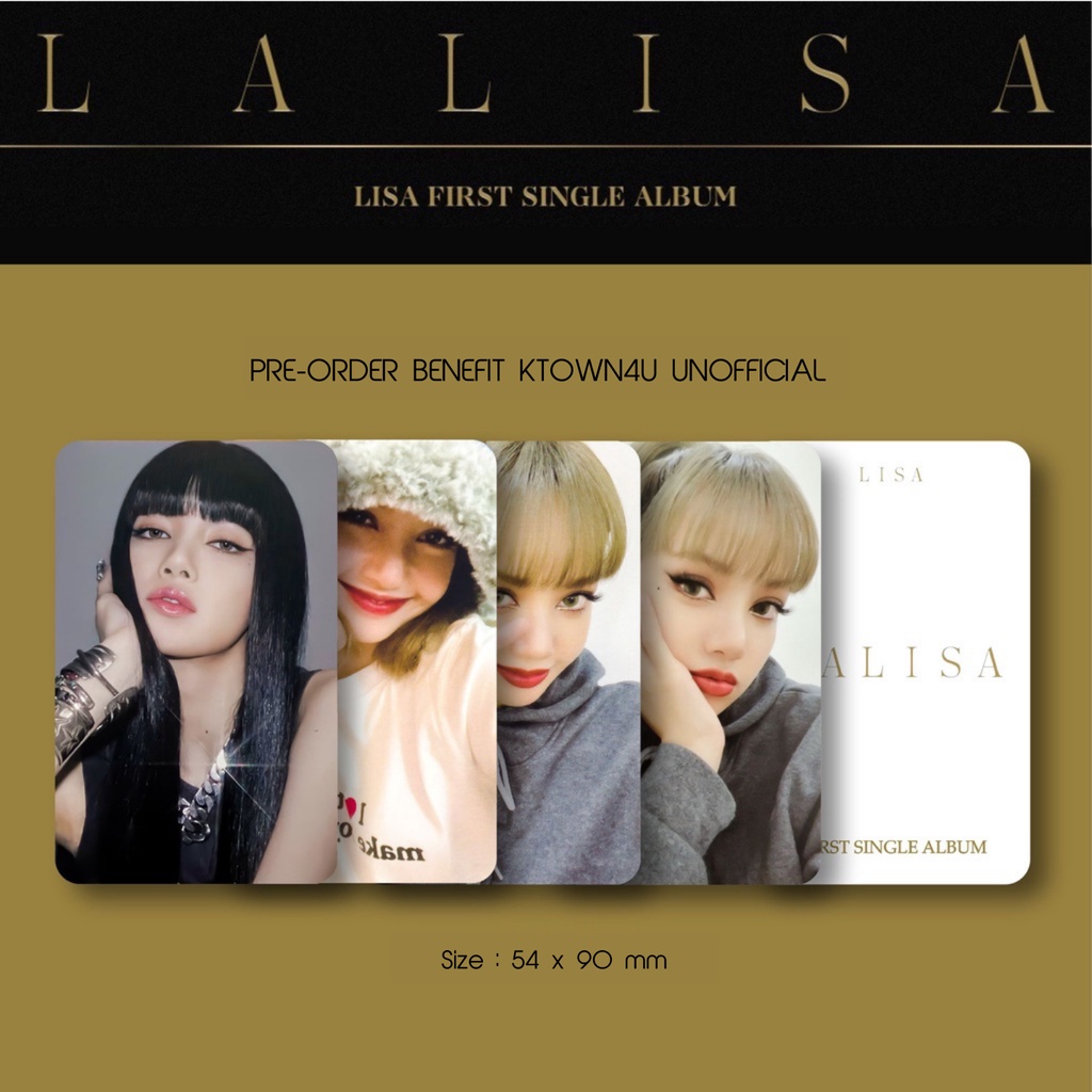 Set 4 card Blackpink Lisa - Lalisa Ktown4u POB