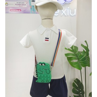 Bộ quần áo polo ngắn tay thoáng mát cho bé trai mặc đi học đi chơi, B18
