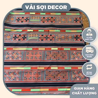 Vải THỔ CẨM trang trí, decor, vải  in hoạ tiết thổ cẩm chất poly ( khổ vải 1,6m)