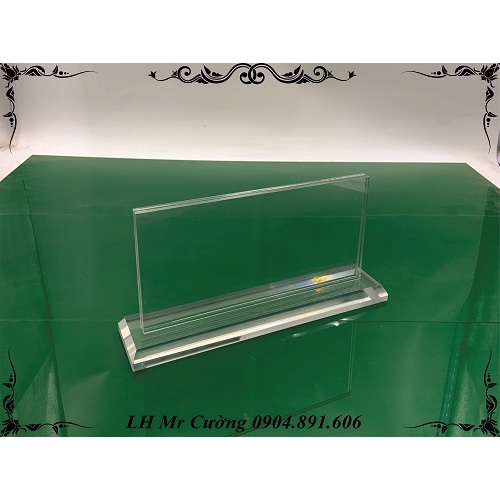 Biển chức danh mica để bàn 10x20cm - Bảng tên chức danh lãnh đạo để bàn