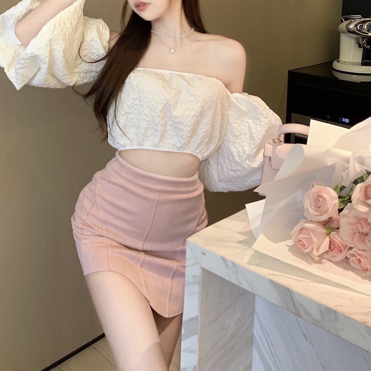 Áo kiểu SUXI trễ vai tay phồng thời trang mùa hè cho nữ