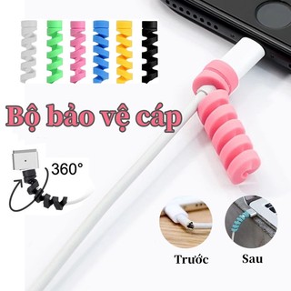 Chống Gãy Dây Sạc Bìa bảo vệ dữ liệu dòng xoắn ốc silicon Phụ Kiện Bảo Vệ Dây Cáp Sạc