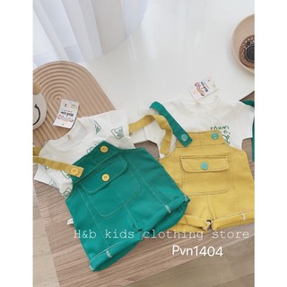 Set yếm kèm áo mặt cười cho bé