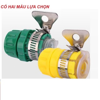 Đầu nối nhựa tốt vòi nước 16mm - 21mm có khóa cổ dê ra nối ống 16mm - 000767