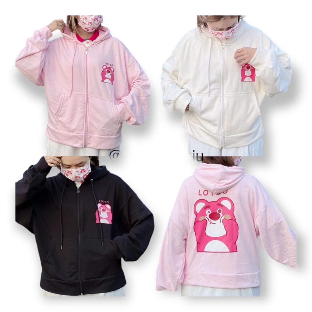 Áo Khoác Hoodie dây kéo Nam Nữ Chất Nỉ Ngoại gấu Lotsos cực cute 777TPhoodie355