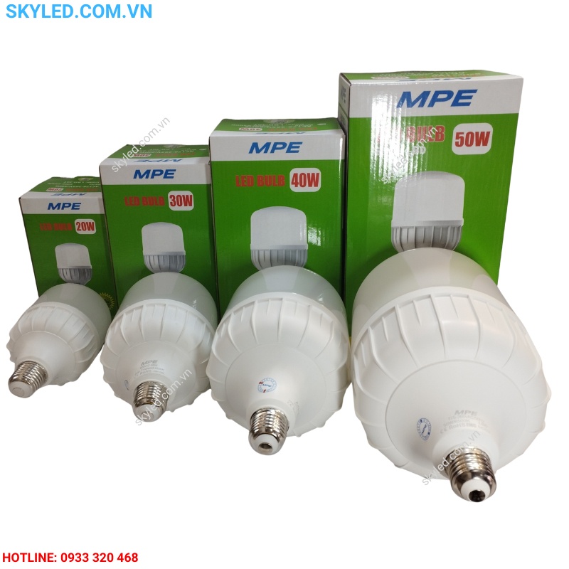 Đèn Led Bulb MPE 20W-30W-40W-50W-60W