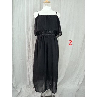 Đầm maxi voan 2 dây bèo ngực