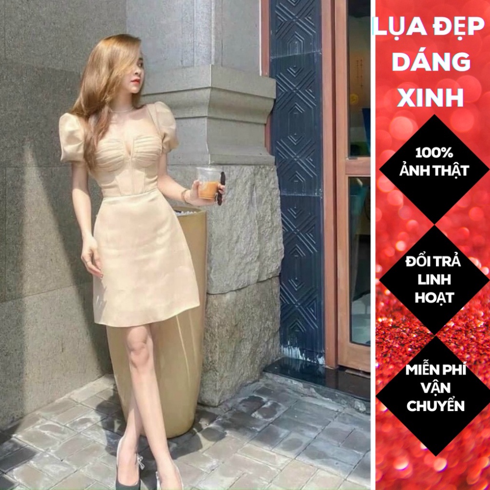(Fom: <55kg) Đầm Nude Cổ Vuông Váy Công Chúa Nữ Tính, Đầm Công Chúa, Dự Tiệc, Thường Ngày, Ăn Cưới, Dã Ngoại JL31 | BigBuy360 - bigbuy360.vn