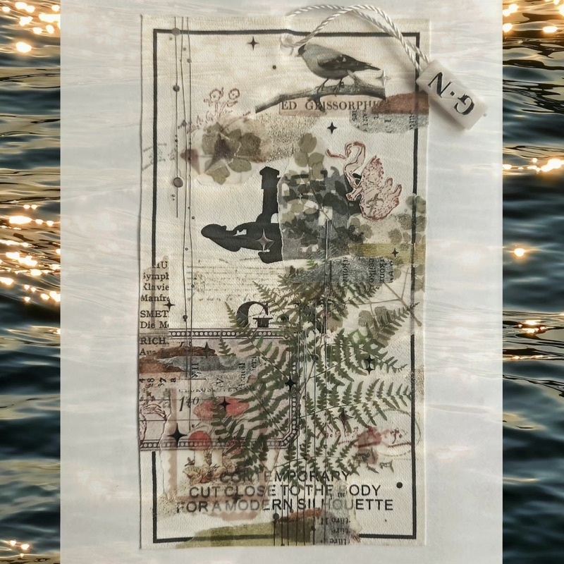 Băng dính PET tape hoạ tiết dải mạ bạc Flowing Galaxy của XXL Studio trang trí toploader journal