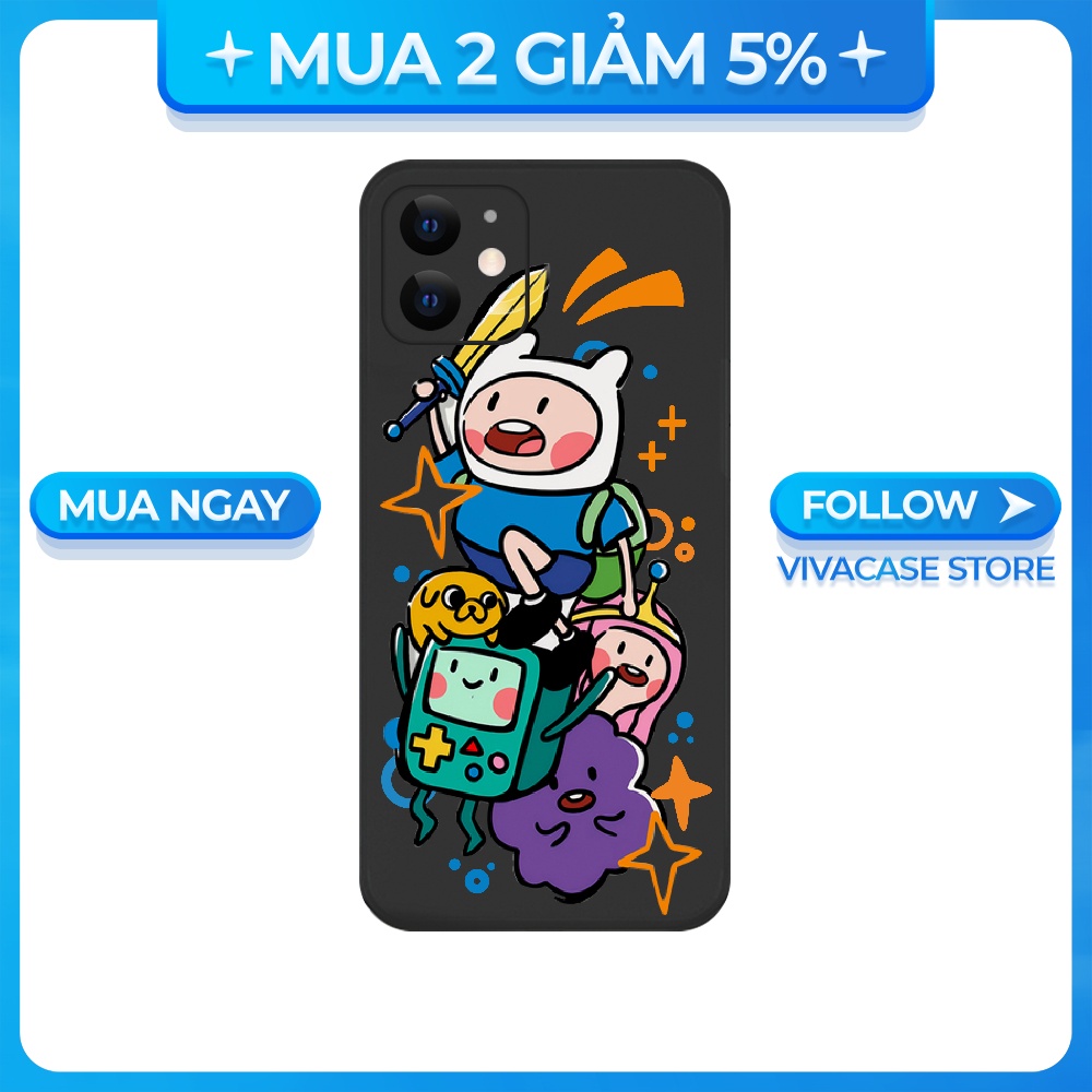 Ốp lưng Vsmart Active 3/Bee 3/Star 5/Aris/....dẻo đen in hình Ad Venture Time