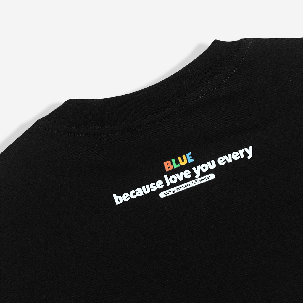 Áo Thun ONTHEWAYUP Local Brand Nam Nữ The Blue  100% Premium Cotton/ Màu Đen