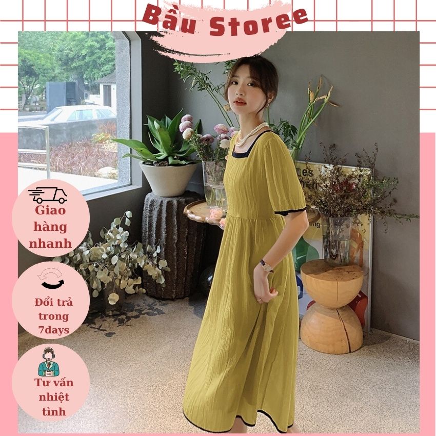 VÁY BẦU CHẤT ĐẸP THIẾT KẾ NHẸ NHÀNG SANG TRỌNG- ĐẦM BẦU CÔNG SỞ TIỂU THƯ MẶC BẦU VÀ SAU SINH