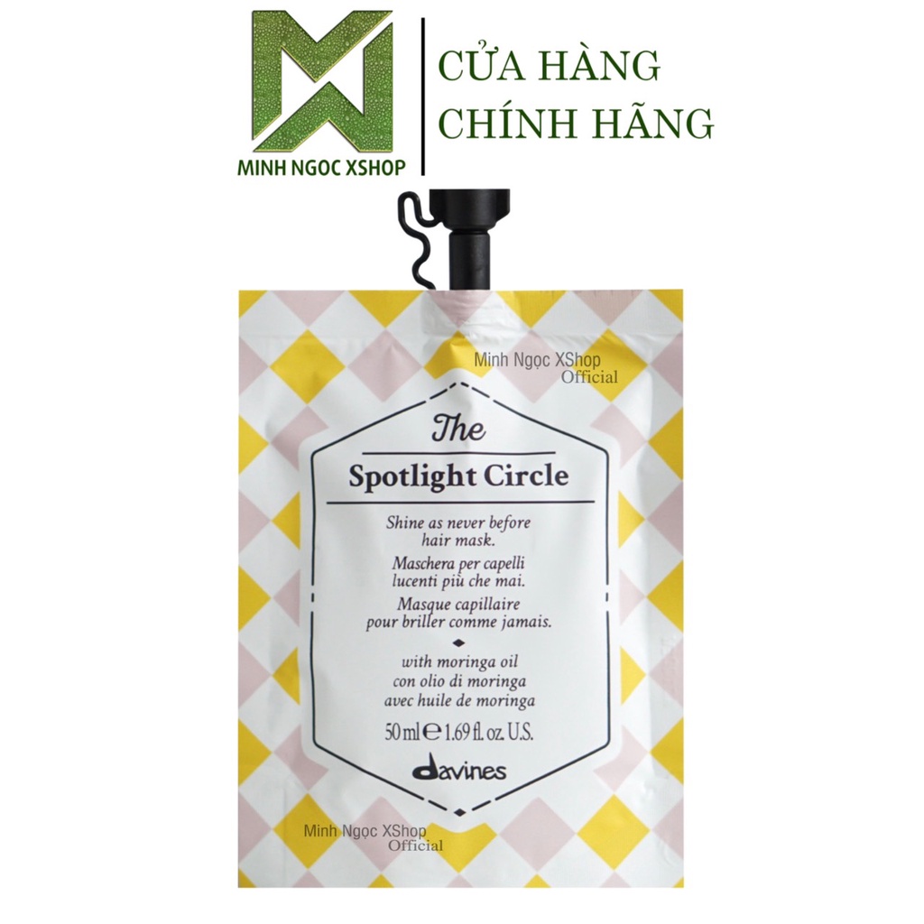 Hộp 6 mặt nạ tóc tạo bóng hoàn hảo Davines Spotlight Circle 50ML