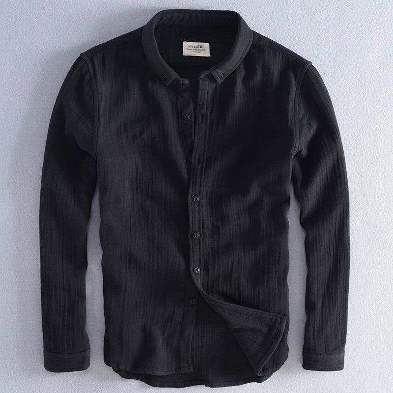 Áo Sơ Mi Dài Tay Hai Lớp Dáng Ôm Trẻ Trung Giản Dị Dành Cho Nam