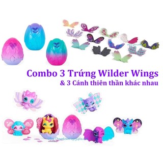 Wilder Wings 🎉 Set 3 Trứng Hatchimals & 3 Cánh thiên thần Mùa 9 mẫu Ngẫu nhiên Khác nhau - Đồ chơi Hatchimals VNXK