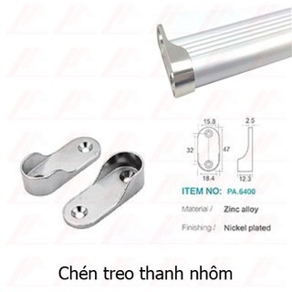 Pas treo thanh nhôm ovan  tủ áo ( 2 cái )