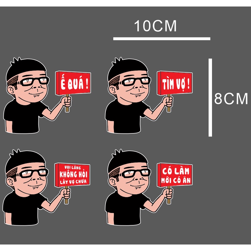 Tem logo dán xe máy hài , dán mọi màu xe