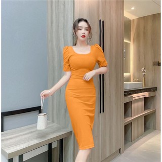 Váy umi cổ u tay cộc