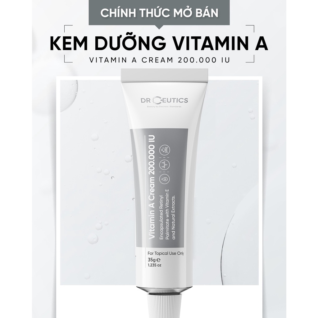 Kem Dưỡng Trẻ Hóa Da DrCeutics Vitamin A Cream 200.000 IU 35g