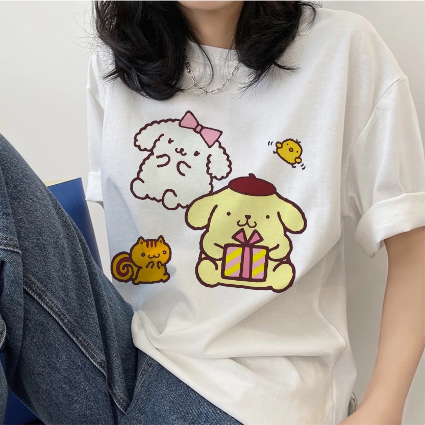 Áo Thun Hoạt Hình Pompompurin Nhật Bản Dễ Thương Unisex Nam Nữ