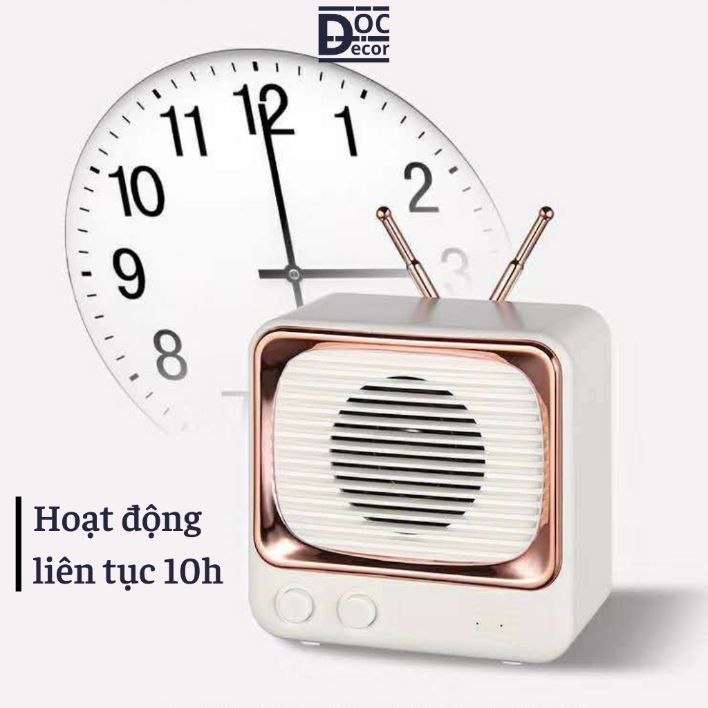 Loa Bluetooth mini DW02 Vintage Retro âm thanh 3D, Decor phòng ngủ, Quà tặng