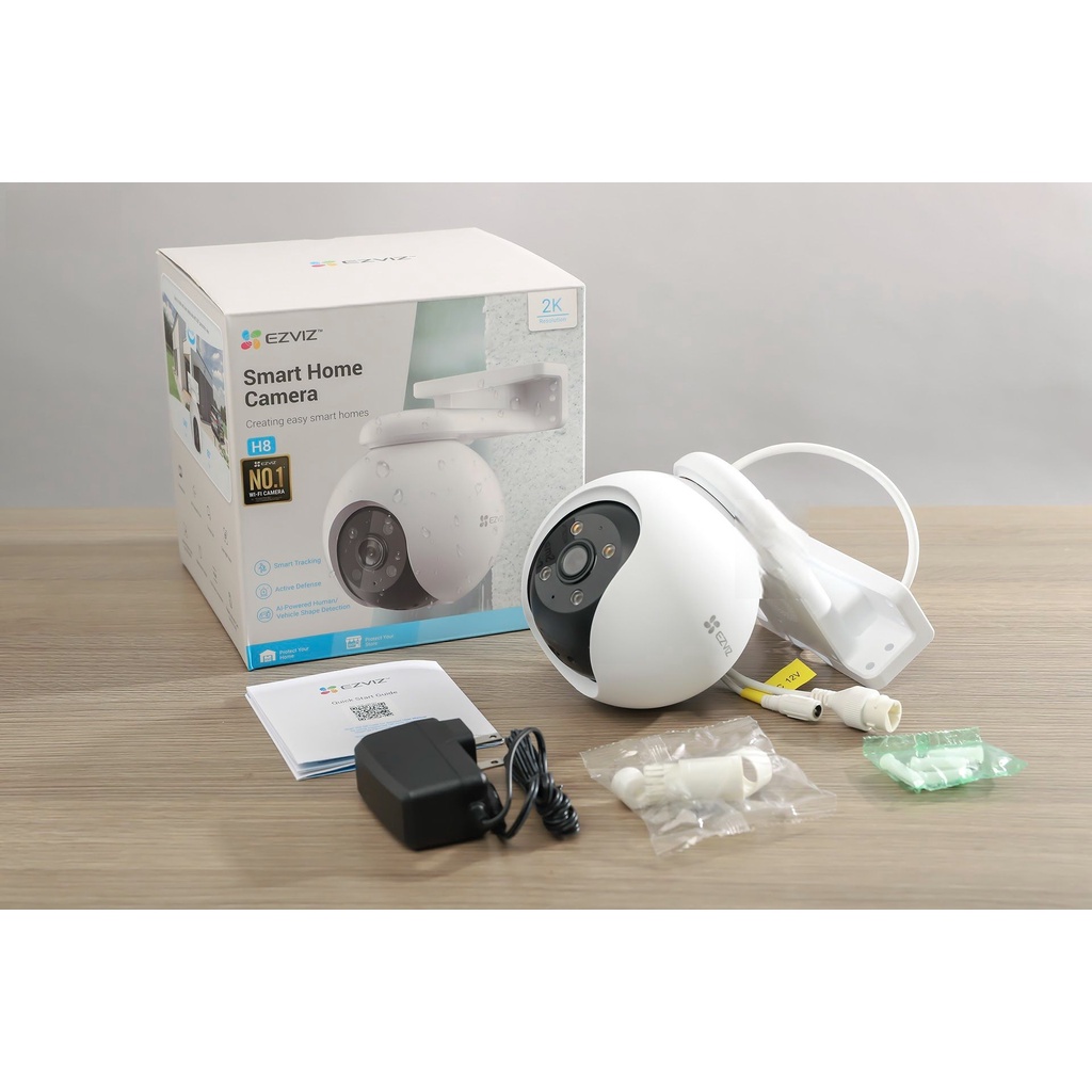 Camera wifi ngoài trời Ezviz, xoay 360 độ, đàm thoại 2 chiều, màu ban đêm, H8 PRO 5MP 3MP