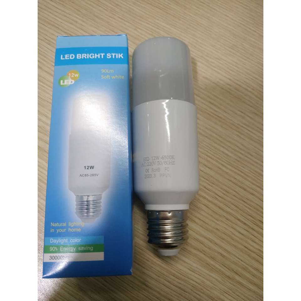 Bóng đèn led stick, Bóng trụ dài, bóng thỏi son đui E27, ánh sáng trắng hoặc vàng, bảo hành 1 năm. Giá rẻ vô địch
