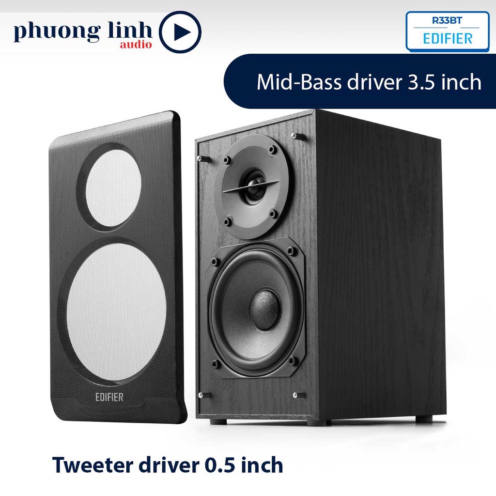 Loa bluetooth Edifier R33BT kết nối máy tính Công suất 10W Cổng AUX Bass driver 3.5 inch Hàng chính hãng