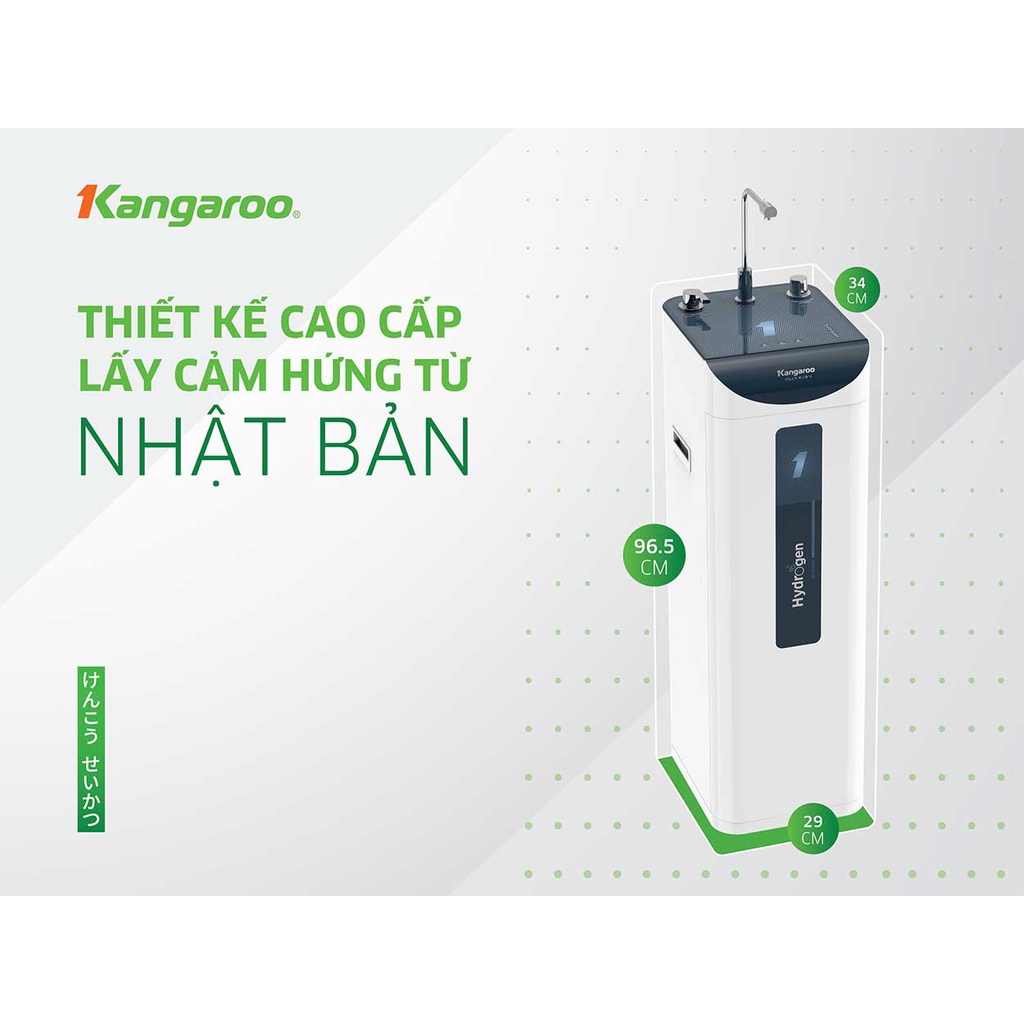 Máy lọc nước Kangaroo Hydrogen Slim nóng lạnh KG10A9S