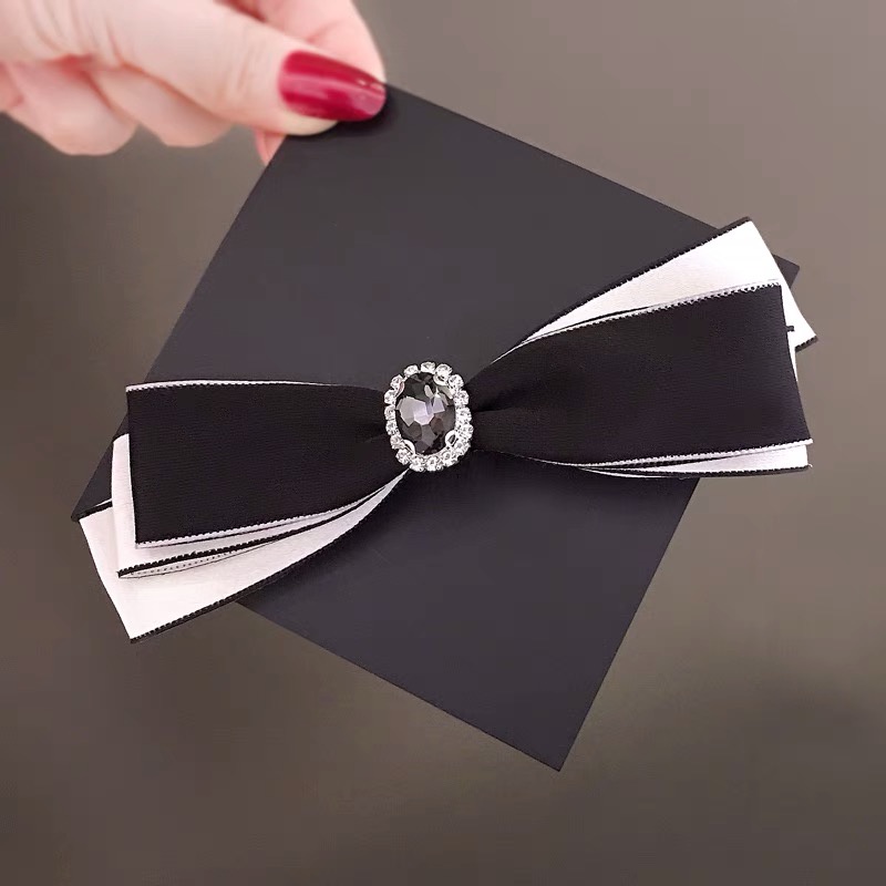 Kẹp Tóc Nơ Đính Đá Phong Cách Thời Trang Cho Nữ