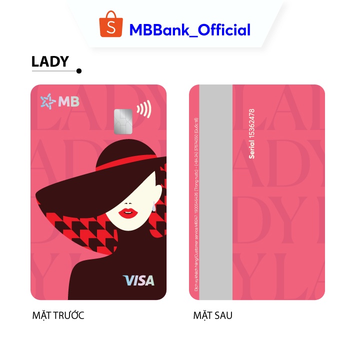 Toàn quốc [Evoucher& Dịch vụ] Dịch vụ phát hành thẻ MB Hi Visa Collection - Lady