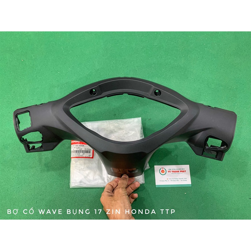 Nắp sau tay lái ( Bợ cổ ) Wave Anpha Bụng 110 zin ( cái )