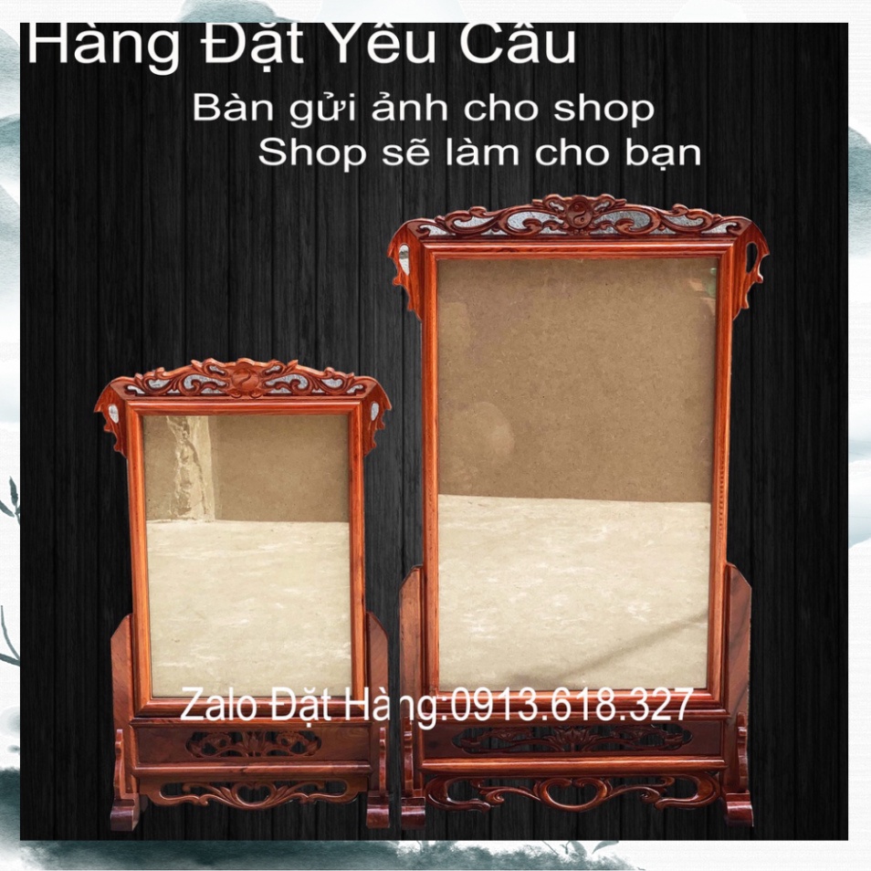 Khung ảnh thờ đơn 40x60 cỡ ảnh đặt gỗ hương