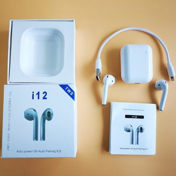 Tai nghe bluetooth không dây i12 TWS 5.0 Âm Thanh HIFI Hỗ Trợ Nhiều Dòng Máy - i12Trang