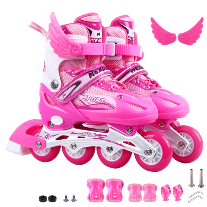 Giày patin trẻ em biến hình cho bé mới tập trượt patin, patin chuyển 1 hàng thành 2 hàng