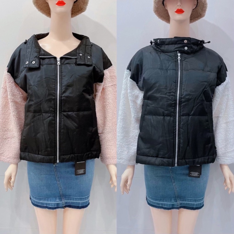 Áo khoác tay phối lông xuất dư xịn