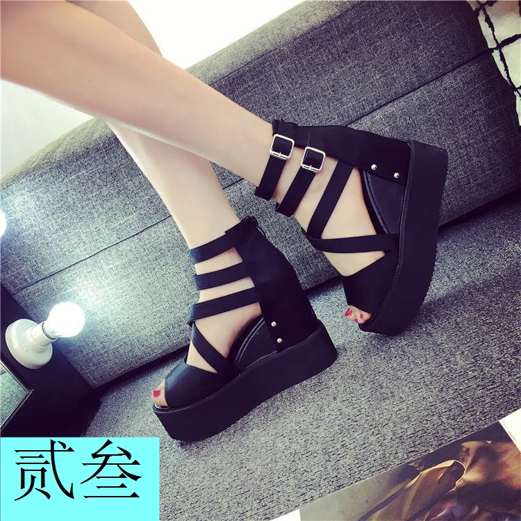 Giày Sandal Đế Xuồng Cao Gót Chống Trượt Phong Cách Mới Mùa Hè 2023 Cho Nữ