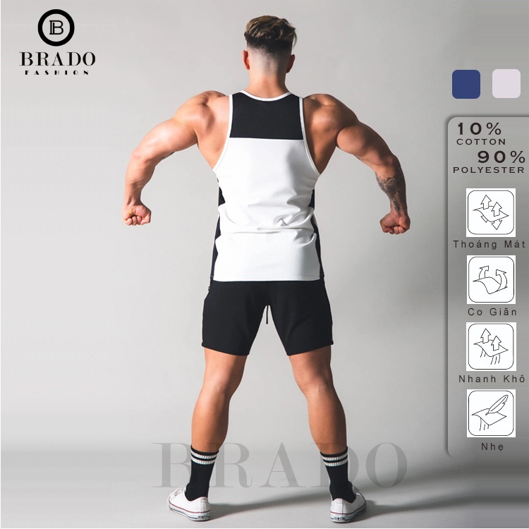 Áo Thun Ba Lỗ Nam Thể Thao, Tập Gym LYFT-A01BL