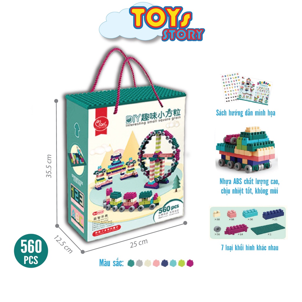 Bộ đồ chơi lắp ráp 560 chi tiết giúp bé sáng tạo từ 3-7 tuổi Toy Story