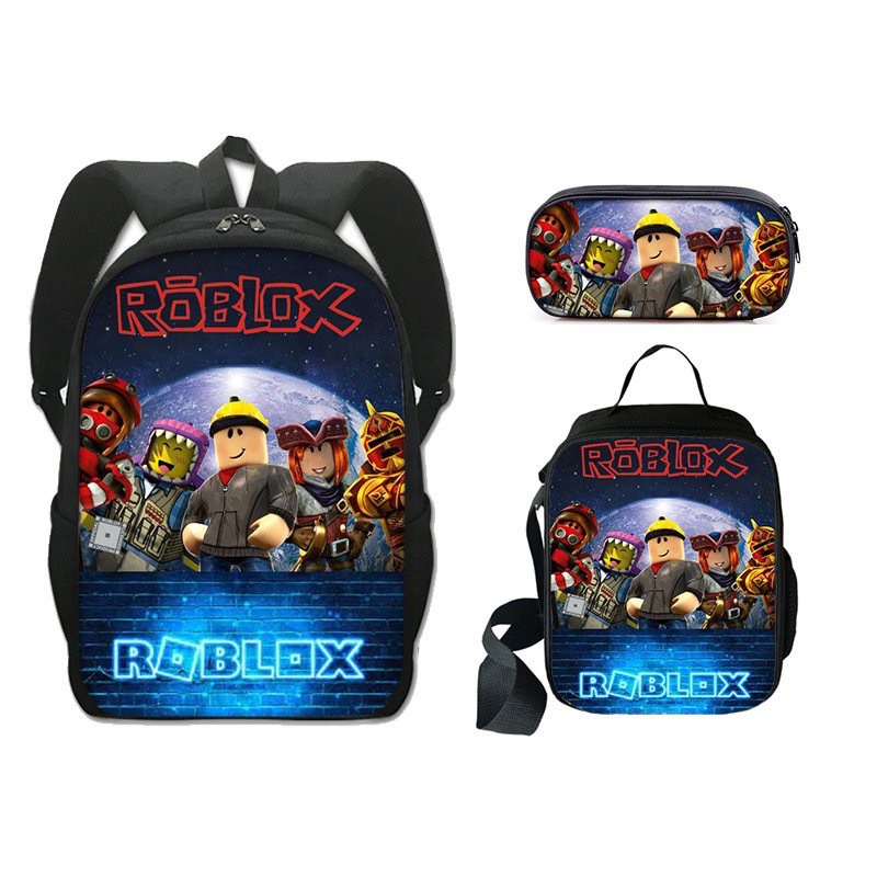 Balo Roblox kèm hộp bút túi xách bộ 3 món cho bé