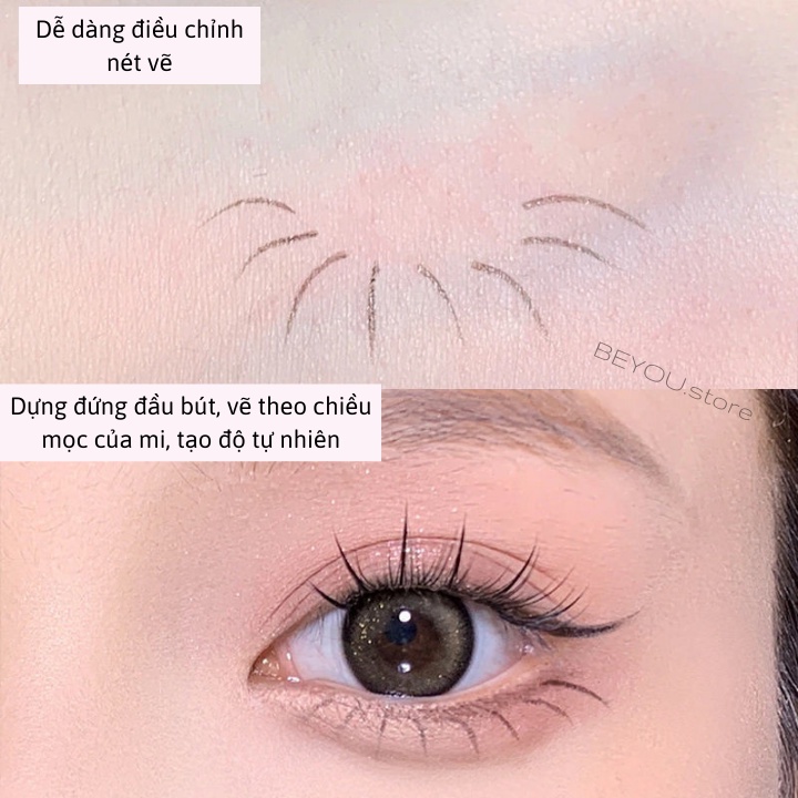 Bút Kẻ Mắt Merssitin Nội Địa Trung, Bút Kẻ Nước Eyeliner Makeup, Ngòi Siêu Mảnh 0,01mm, Bền Màu, Lâu Trôi