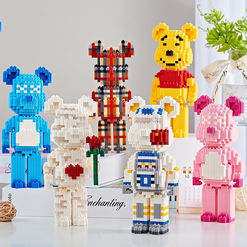 Mô Hình Lắp Ráp Lego BearBrick Size 32cm - 35cm , Đồ Chơi Lắp Ráp Thông Minh 3D, Đồ Chơi Lắp Ghép Cho Bé