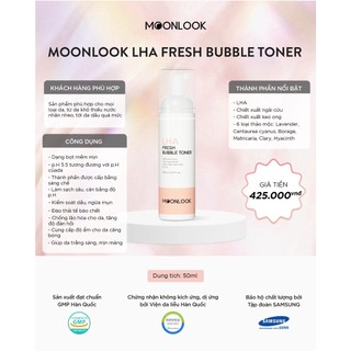 Sữa rửa mặt tạo bọt sạch sâu Moonlook 150ml  ( CHÍNH _ HÃNG)