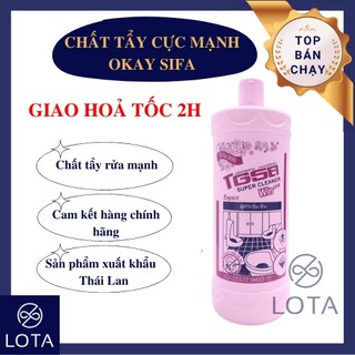 CHAI TẨY HỒNG SIFA OKAY 960ML XUẤT KHẨU THÁI LAN, dung dịch vệ sinh nhà tắm sàn bếp, nước chà toilet