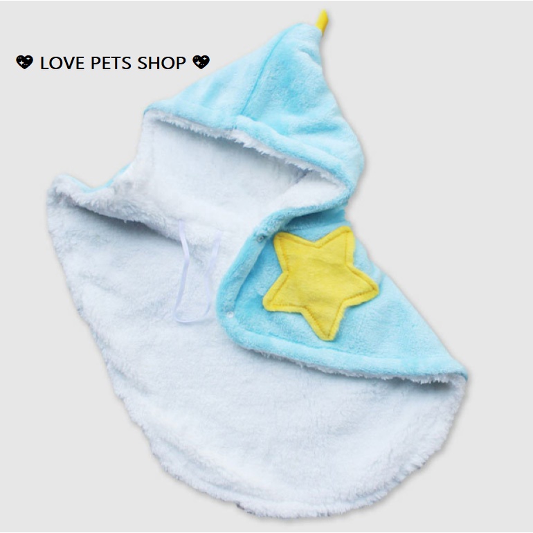 ÁO KHOÁC CHO CHÓ MÈO MỀM MỊN CÓ HÌNH NGÔI SAO VÀNG "MẪU MỚI" - LOVE PETS SHOP