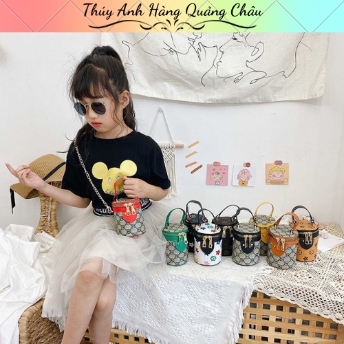 Túi Đeo Chéo Dáng Hộp Dành Cho Bé, Túi Trống - Hàng Quảng Châu Cao Cấp (TT20)