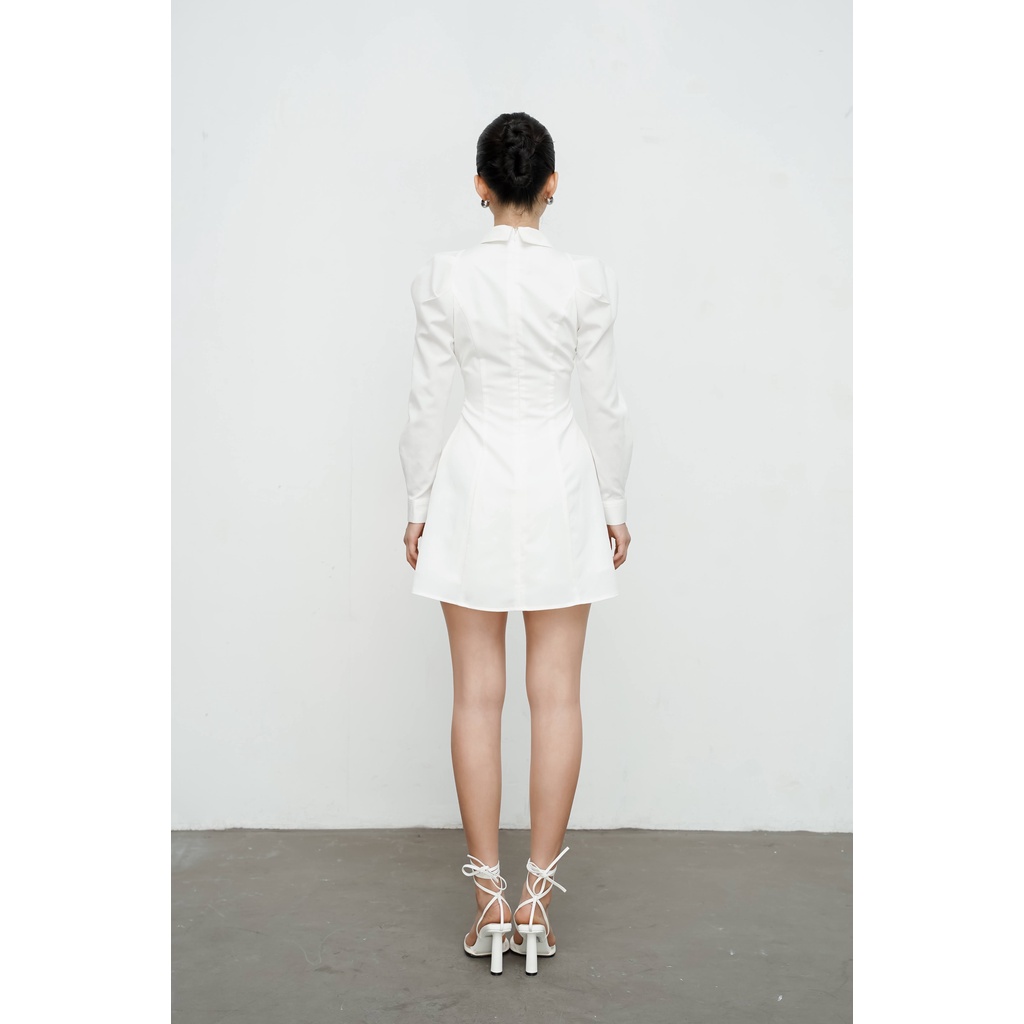 Váy liền nữ Onetone dáng ngắn dài tay có cúc Antta